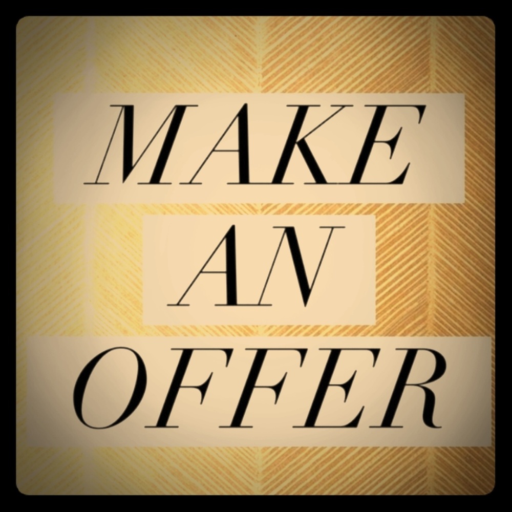 Please don't hesitate to send me an offer!!!